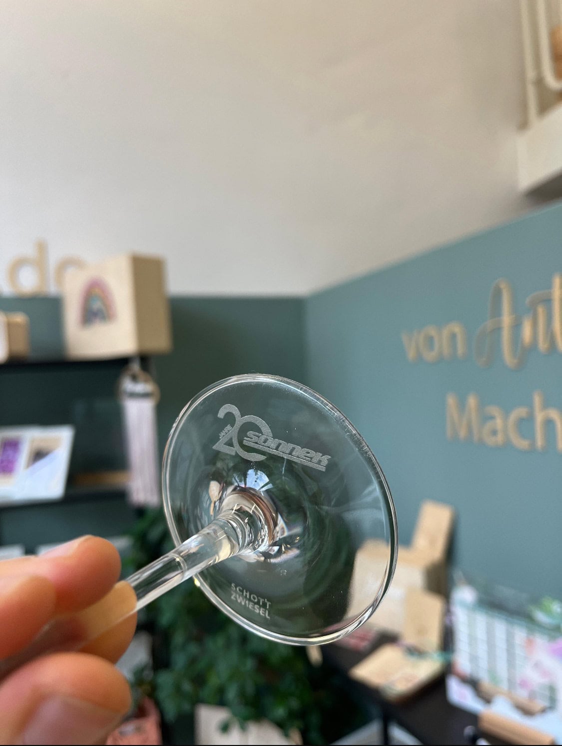 Glasgravur für die Firma Sonnek